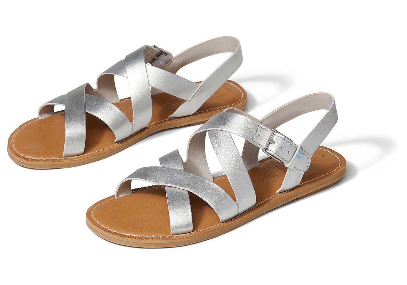 Toms Sicily Sandals Silver - Womens - 58721-IYQG